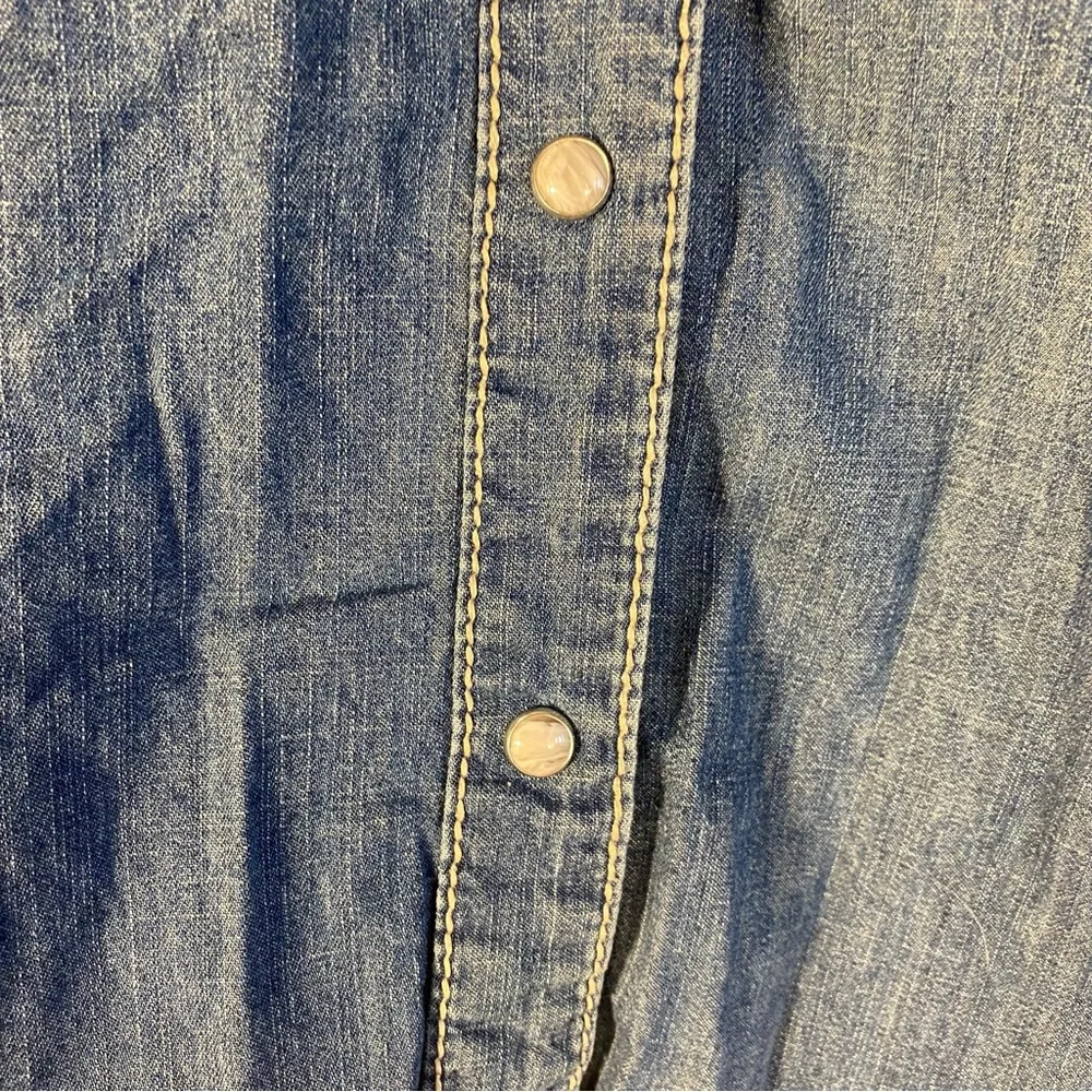 Seven7 Blue Denim Button Down Shirt - Picture 3 of 13